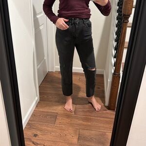 Cotton On Stretch Straight Leg Raw Hem Jeans